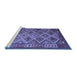 Sideview of Machine Washable Oriental Blue Traditional Rug, wshcon1124blu