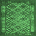 Square Oriental Emerald Green Traditional Rug, con1124emgrn