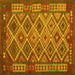 Square Oriental Yellow Traditional Rug, con1124yw