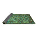 Sideview of Oriental Turquoise Traditional Rug, con1124turq