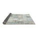 Thickness of Contemporary Dark Gray Patchwork Rug, con1125