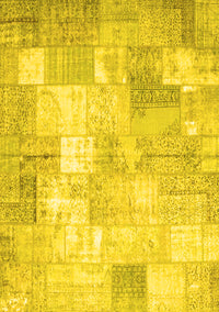 Patchwork Yellow Transitional Rug, con1125yw