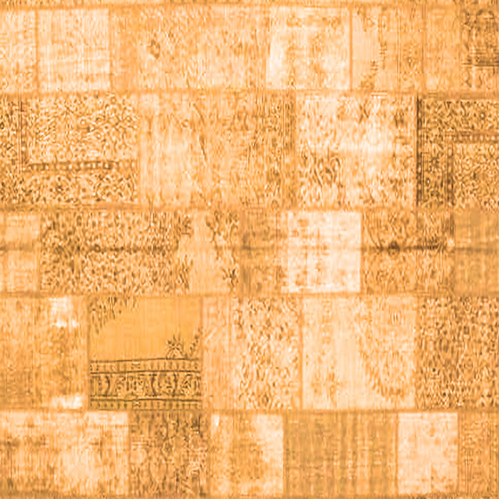 Serging Thickness of Machine Washable Patchwork Orange Transitional Area Rugs, wshcon1125org