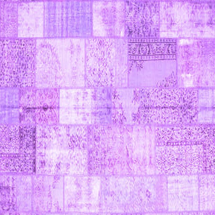 Machine Washable Patchwork Purple Transitional Area Rugs, wshcon1125pur