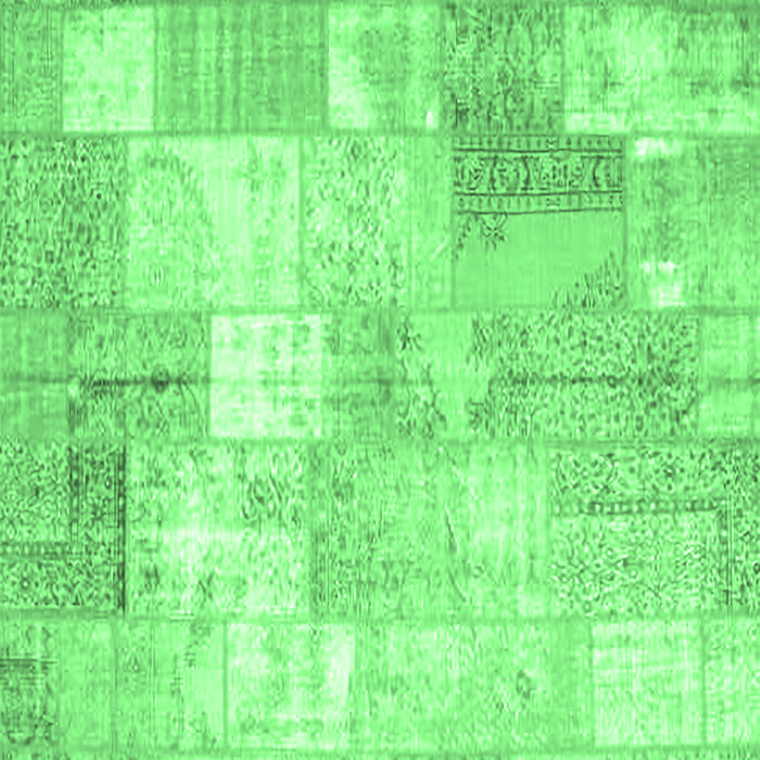 Patchwork Emerald Green Transitional Rug, con1125emgrn