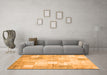 Machine Washable Patchwork Orange Transitional Area Rugs in a Living Room, wshcon1125org