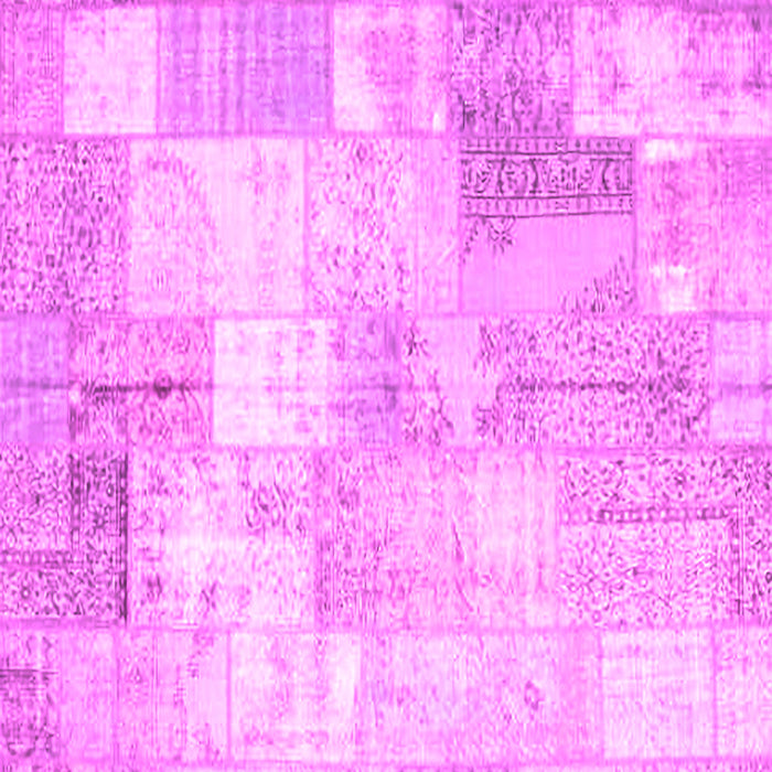 Machine Washable Patchwork Pink Transitional Rug, wshcon1125pnk