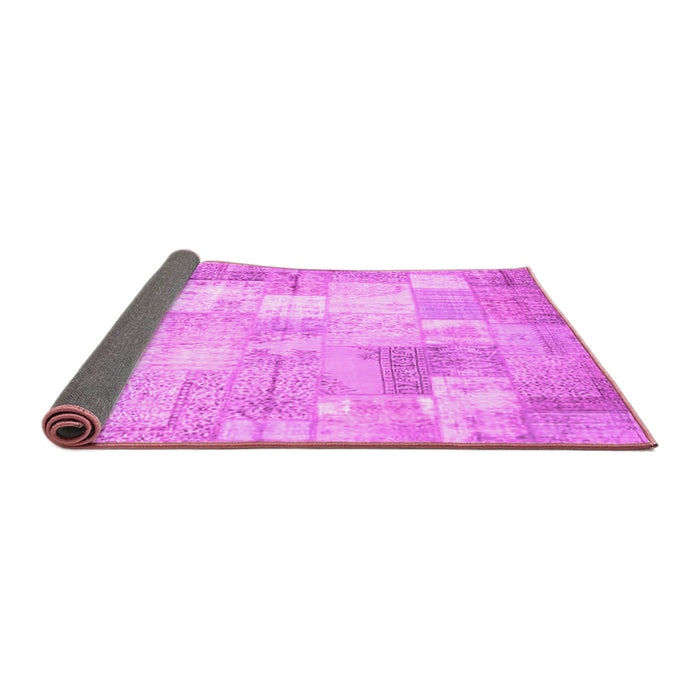 Sideview of Patchwork Pink Transitional Rug, con1125pnk