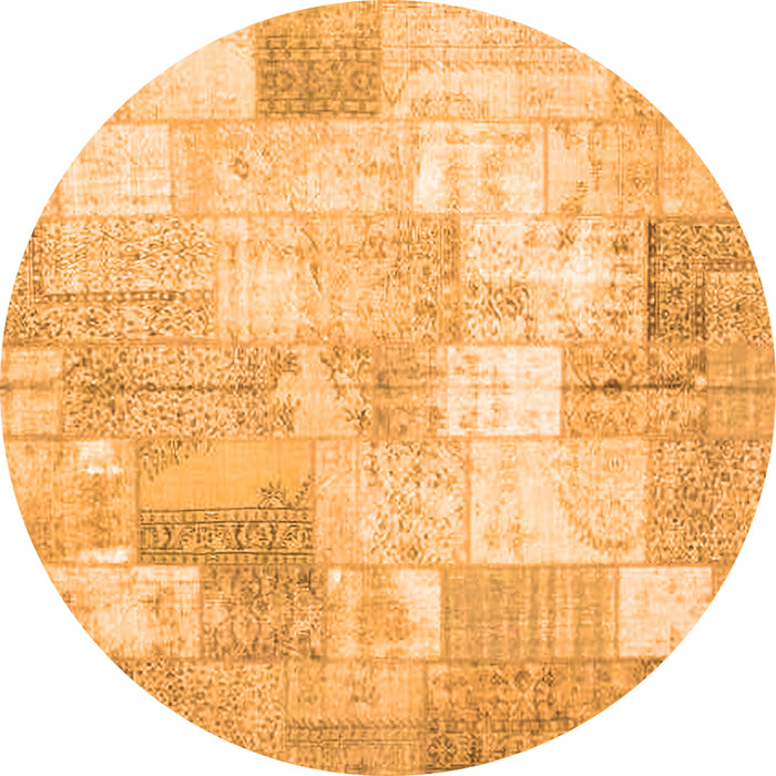 Square Patchwork Orange Transitional Rug, con1125org