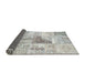 Thickness of Contemporary Gray Patchwork Rug, con1126