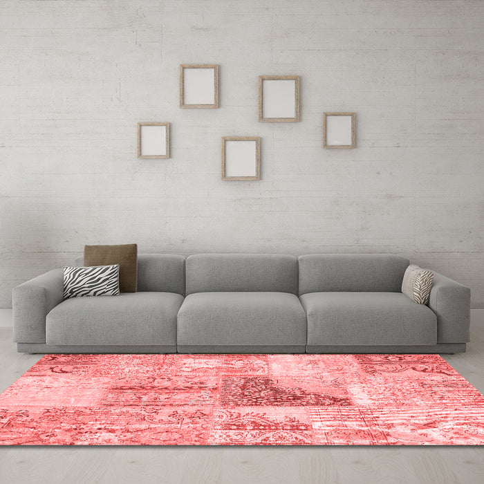 Transitional Red Washable Rugs