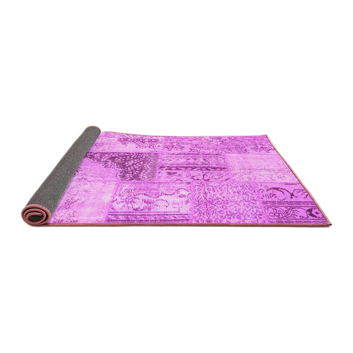 Sideview of Patchwork Pink Transitional Rug, con1126pnk