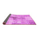 Sideview of Patchwork Pink Transitional Rug, con1126pnk