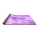 Sideview of Patchwork Purple Transitional Rug, con1126pur