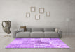 Machine Washable Patchwork Purple Transitional Area Rugs in a Living Room, wshcon1126pur