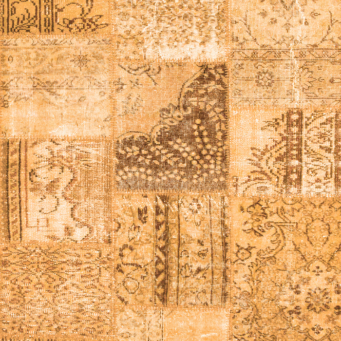 Patchwork Orange Transitional Rug, con1126org