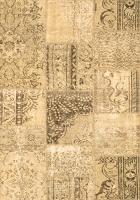 Patchwork Brown Transitional Rug, con1126brn