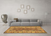 Machine Washable Abstract Brown Contemporary Rug in a Living Room,, wshcon1127brn