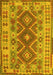 Abstract Yellow Contemporary Rug, con1127yw