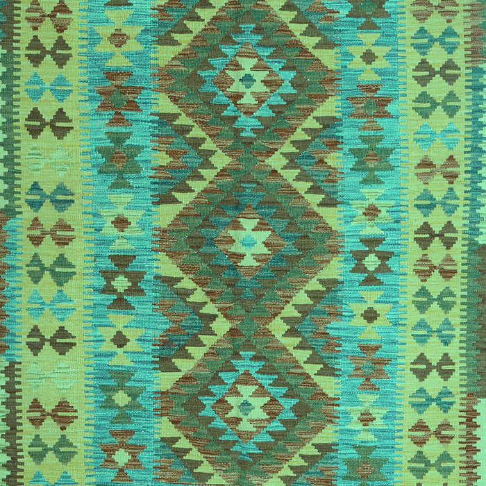 Machine Washable Abstract Turquoise Contemporary Area Rugs, wshcon1127turq
