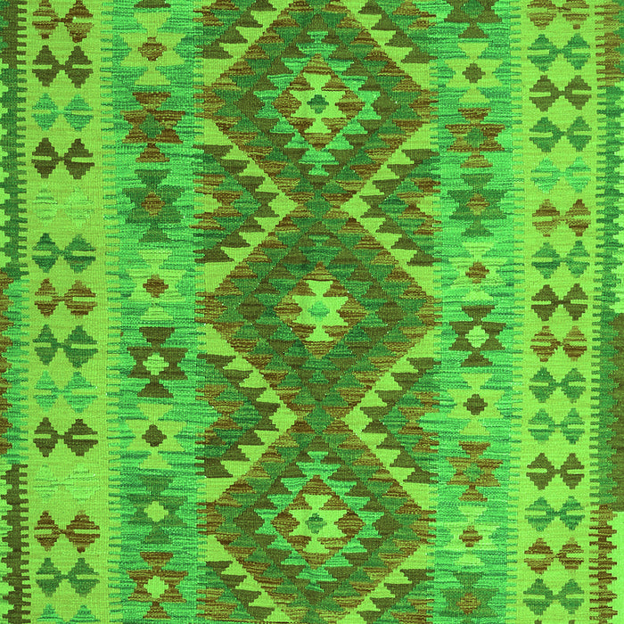 Serging Thickness of Machine Washable Abstract Green Contemporary Area Rugs, wshcon1127grn