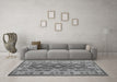 Machine Washable Abstract Gray Contemporary Rug in a Living Room,, wshcon1127gry