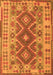 Serging Thickness of Machine Washable Abstract Orange Contemporary Area Rugs, wshcon1127org