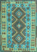 Abstract Light Blue Contemporary Rug, con1127lblu