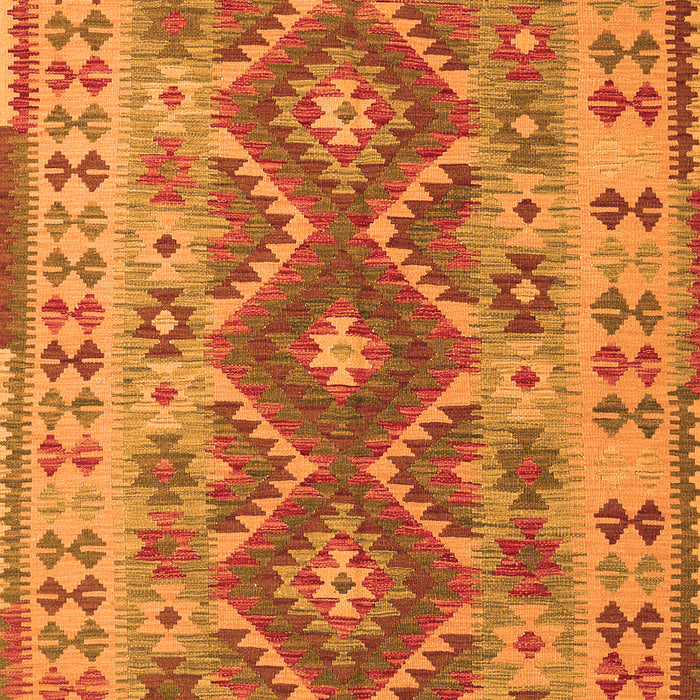 Abstract Orange Contemporary Rug, con1127org