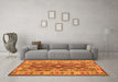 Machine Washable Abstract Orange Contemporary Area Rugs in a Living Room, wshcon1127org
