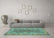 Machine Washable Abstract Light Blue Contemporary Rug in a Living Room, wshcon1127lblu