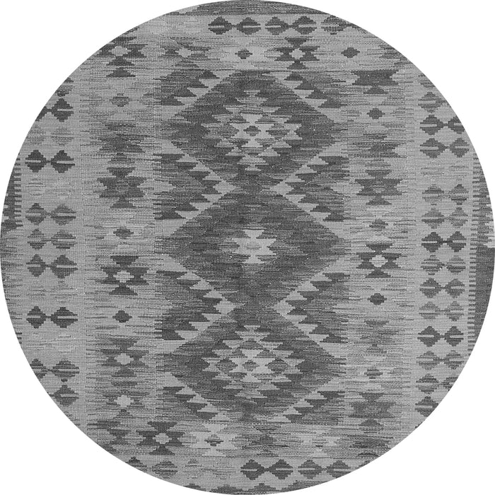 Square Abstract Gray Contemporary Rug, con1127gry