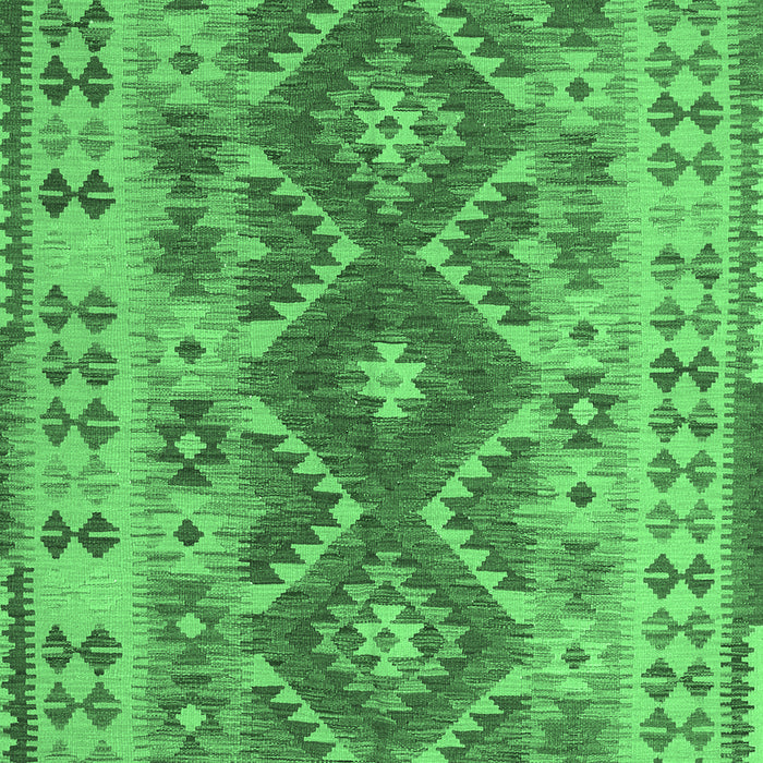 Abstract Emerald Green Contemporary Rug, con1127emgrn