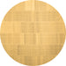 Round Solid Brown Modern Rug, con1128brn