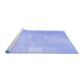 Sideview of Machine Washable Solid Blue Modern Rug, wshcon1128blu