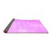 Sideview of Solid Purple Modern Rug, con1128pur