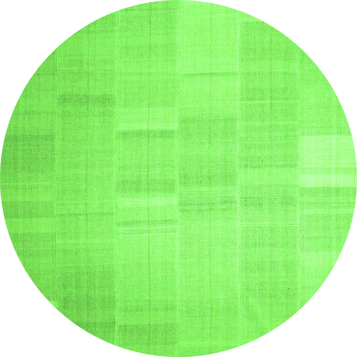 Square Solid Green Modern Rug, con1128grn
