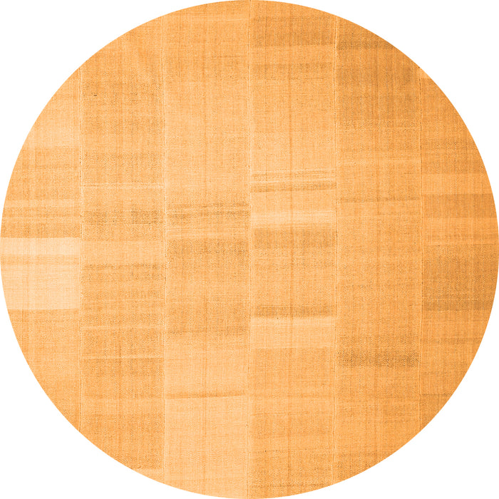 Square Solid Orange Modern Rug, con1128org