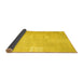 Sideview of Solid Yellow Modern Rug, con1128yw