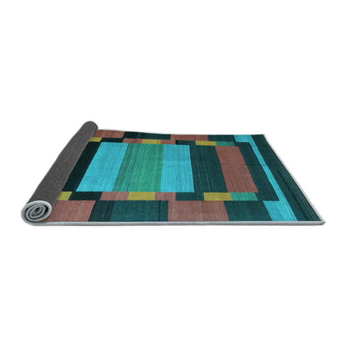 Sideview of Abstract Light Blue Contemporary Rug, con1129lblu