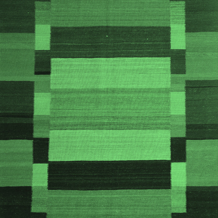 Machine Washable Abstract Emerald Green Contemporary Area Rugs, wshcon1129emgrn