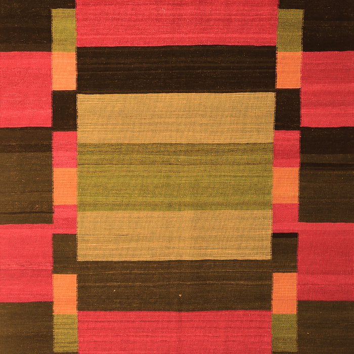 Serging Thickness of Machine Washable Abstract Orange Contemporary Area Rugs, wshcon1129org