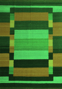 Abstract Green Contemporary Rug, con1129grn