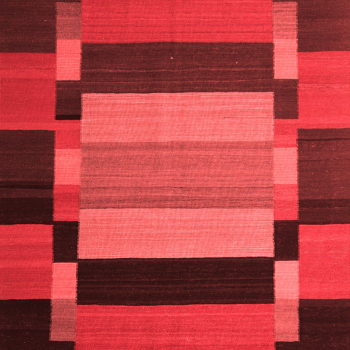 Machine Washable Abstract Red Contemporary Rug, wshcon1129red