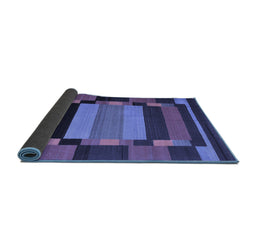 Sideview of Abstract Blue Contemporary Rug, con1129blu