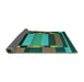 Sideview of Abstract Turquoise Contemporary Rug, con1129turq