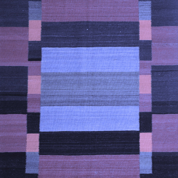 Abstract Blue Contemporary Rug, con1129blu