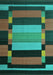 Abstract Turquoise Contemporary Rug, con1129turq