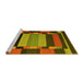 Sideview of Machine Washable Abstract Yellow Contemporary Rug, wshcon1129yw