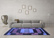 Machine Washable Abstract Blue Contemporary Rug in a Living Room, wshcon1129blu